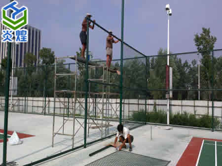 山東省招遠市體育公園球場圍網安裝工程